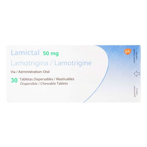 Lamictal Dispersables 50 Mg 30 Tabletas