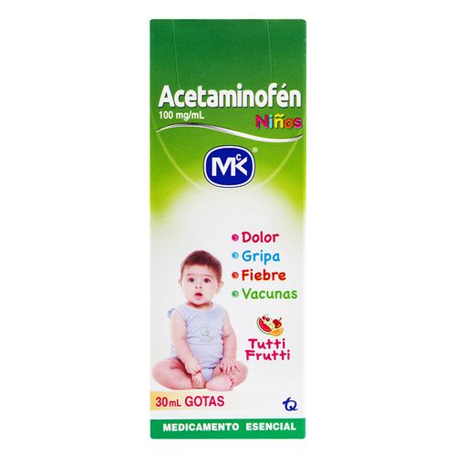 Acetaminofen 100 Mg Gotas 30 Ml Mk