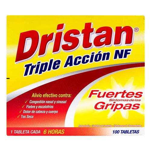 Dristan Triple Accion Nf 100 Tabletas