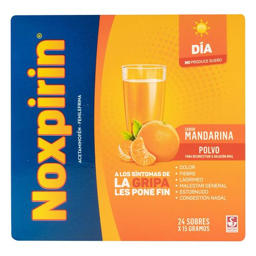 Noxpirin F Jugo Dia Mandarina Gra.24 Sobres