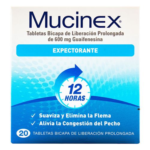 Mucinex 600 Mg 20 Tabletas