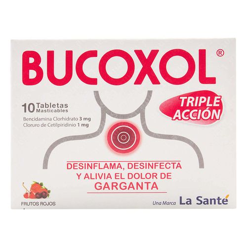 Bucoxol Triple Accion Frutos Rojos 10 Tabletas