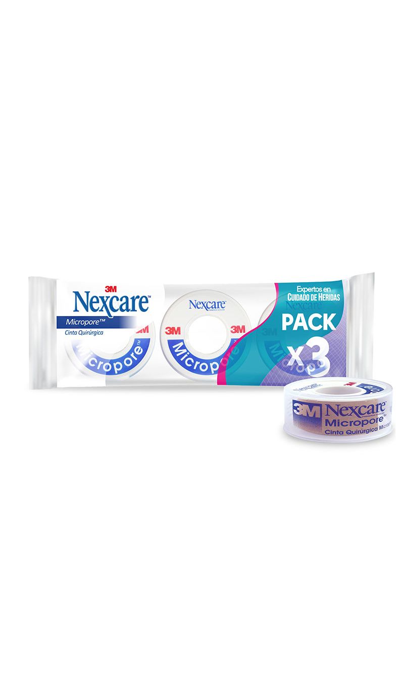 MICROPORE-PIEL-12X5-DISP.PACK-3-UNIDADES-3M