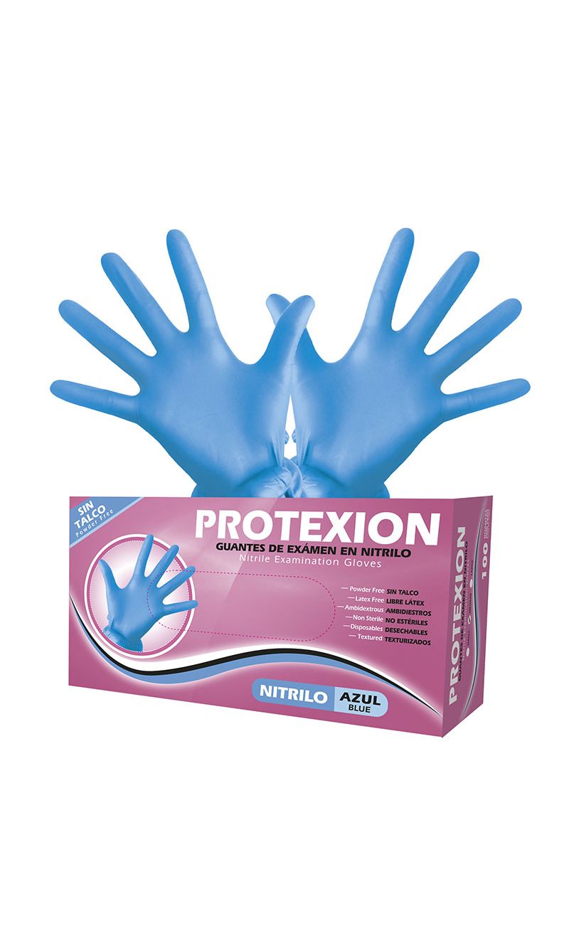 GUANTE-EXAMEN-NITRILO-PROTEX-TALLA-M-100-UDS