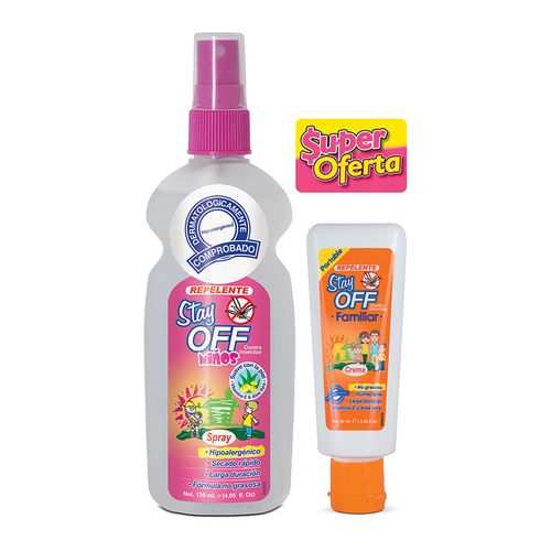 Repelente Stay Off Spray Ninos 120+Cr.60 S.O