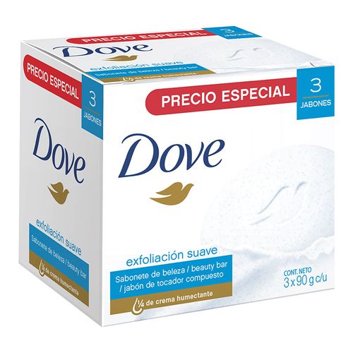 3 Jabon Dove Exfoliacion 90 Gr