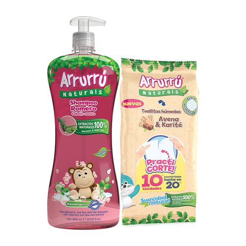 Shampoo Arrurru Romero 800Ml.+Toa.10 Uds S.O