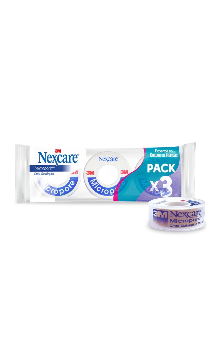MICROPORE-PIEL-12X5-DISP.PACK-3-UNIDADES-3M