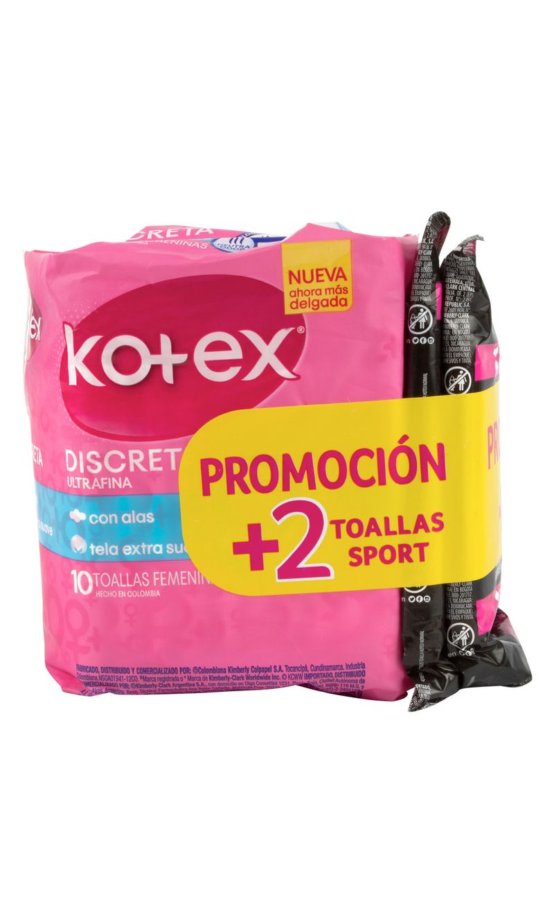 TOALLAS-HIGIENICAS-KOTEX-DISCRETA-10-UDS.-PROM.-2-TOA.