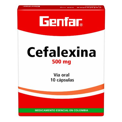 Cefalexina 500 Mg 10 Capsulas Gf