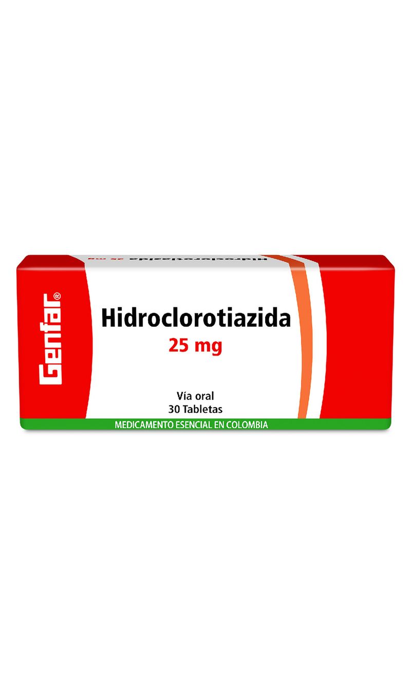 HIDROCLOROTIAZIDA-25-MG-30-TABLETAS-GF