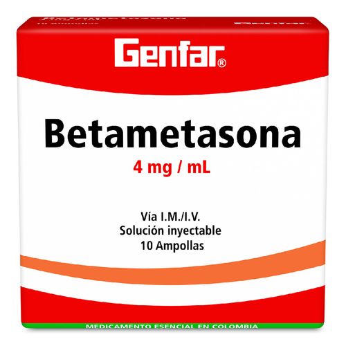 Betametasona 4 Mg 1 Ml 10 Ampollas Gf