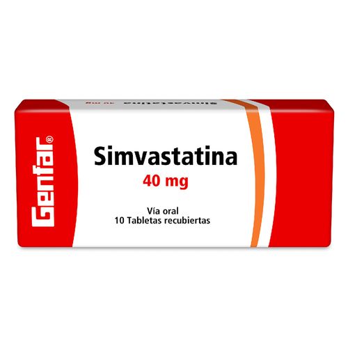 Simvastatina 40 Mg 10 Tabletas Gf