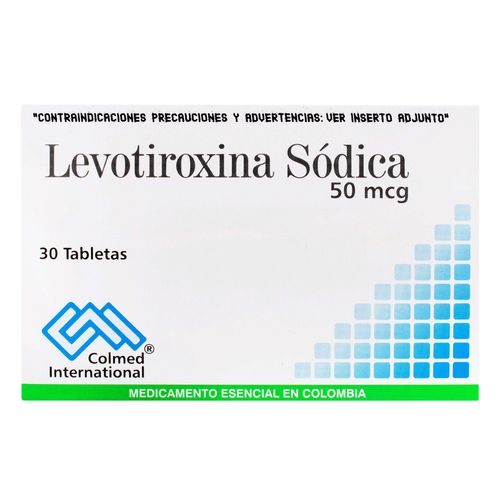 Levotiroxina 50 Mcg 30 Tabletas Pc