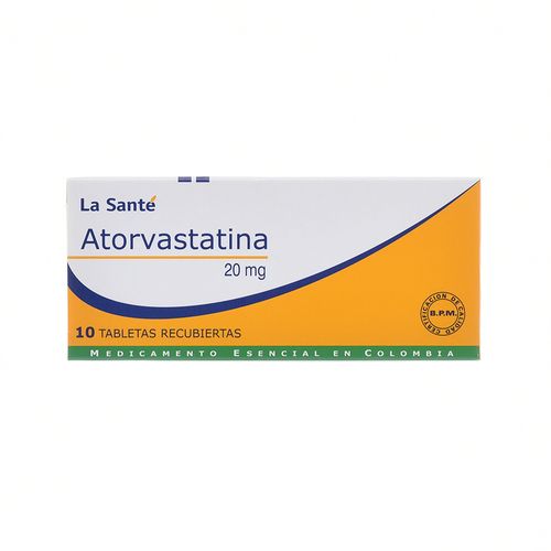 Atorvastatina 20 Mg 10 Tabletas Ls