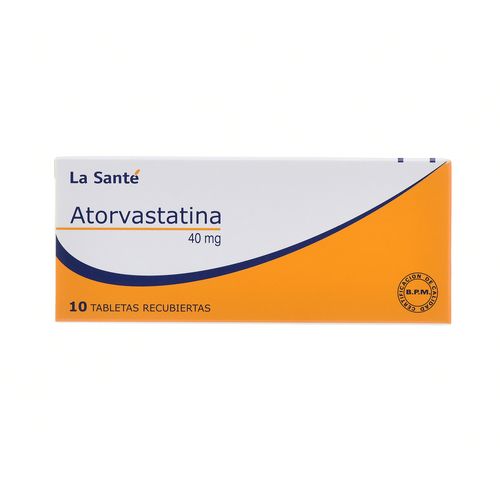 Atorvastatina 40 Mg 10 Tabletas Ls