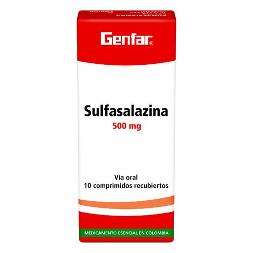 Sulfasalazina 500 Mg 10 Tabletas W
