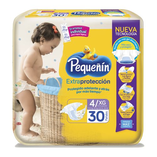 Pañal Pequeñin Extraproteccion Etapa 4 Xg 30 Unidades