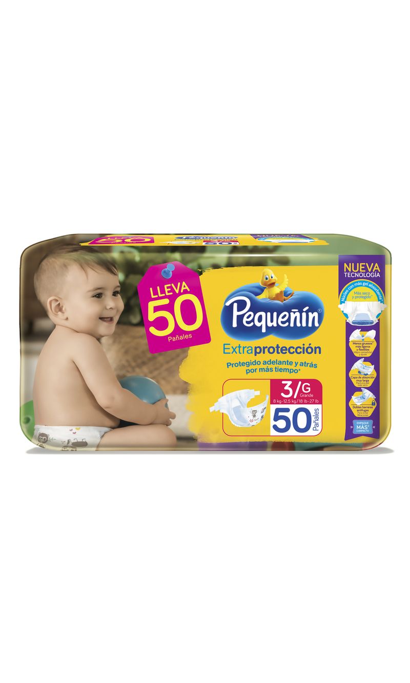 PAÑAL-PEQUEÑIN-EXTRAPROTECCION-ETAPA-3-GDE-50-UNIDADES