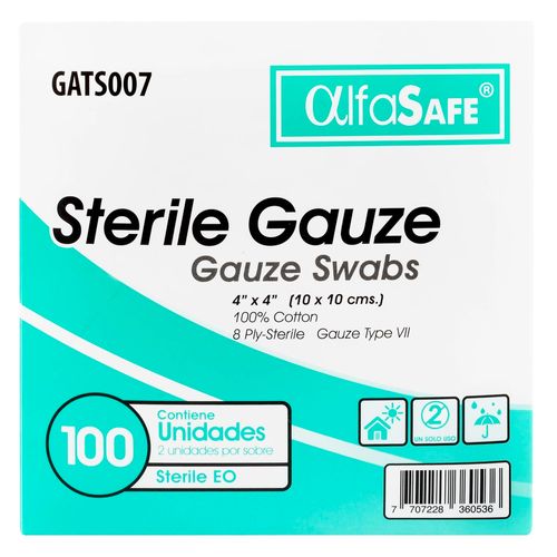 Gasa Estéril 10x10 Cm x 10 Sobres de 10 Trozos C/U en Farmacias y  Perfumerias Rp