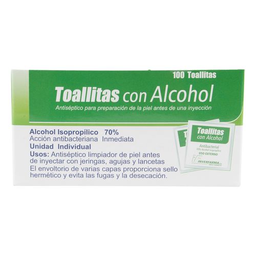 Panitos Alcohol 100 Uds  Inverfarma