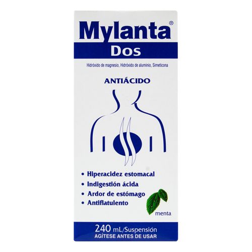 Mylanta Dos Menta Liquida 240 Ml