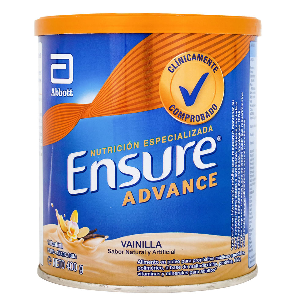Ensure Advance Vainilla Vainilla Suplemento en Polvo Apoya tu Nutrición y  Cuida tus Músculos, 400 g / 14.10 oz