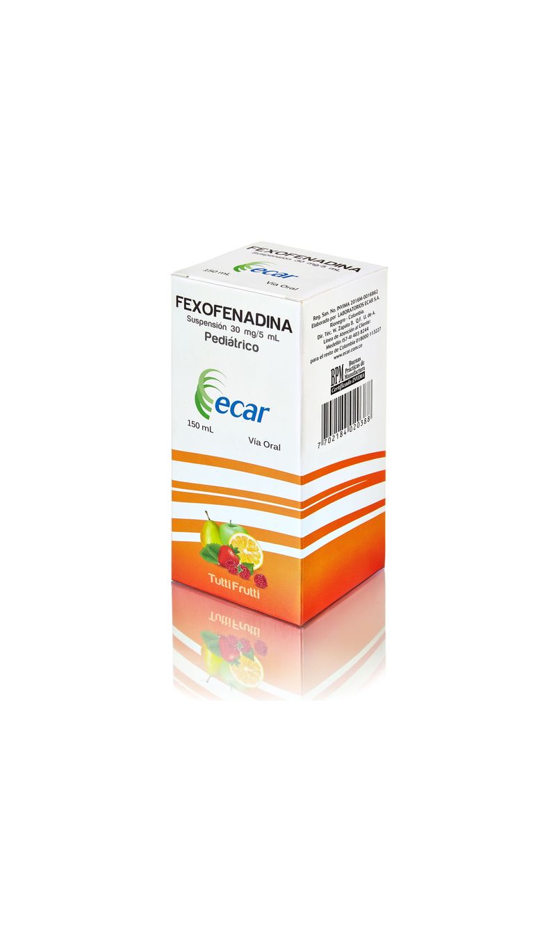 Fexofenadina Jarabe 30 Mg 150 Ml Ecar