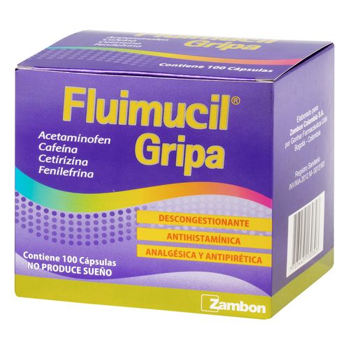 Fluimucil Gripa 100 Capsulas