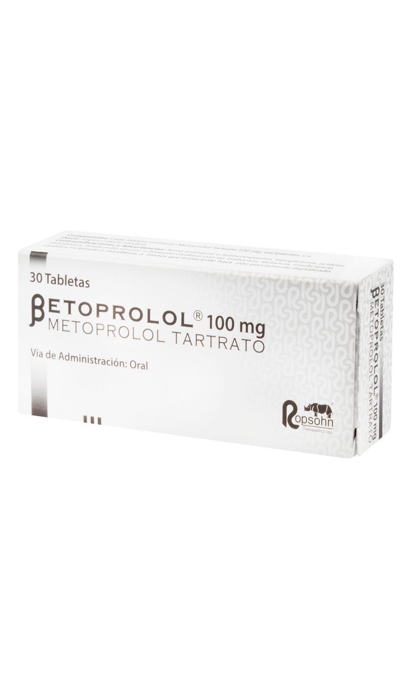 BETOPROLOL-100-MG-30-TABLETAS