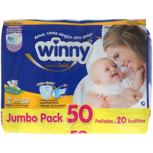 Pañal Winny Ultratrim Gold Etapa 2 Por 50 Unidades