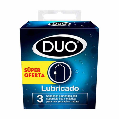 Preservativos Duo Normal Lubricado 3 Unidades