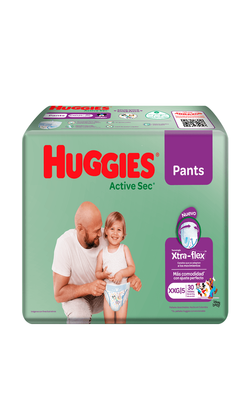 PAÑAL-HUGGIES-PANTS-ACTIVE-SEC-AJUSTE-PERFECTO-ETATA-5-XXG-30-UNDS.