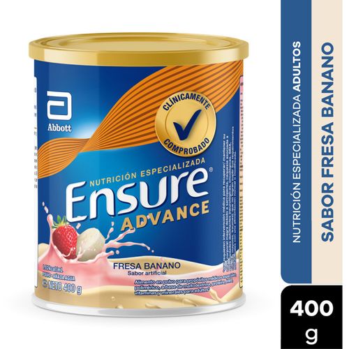 Ensure Advance Fresa Banano Lata 400 Gramos