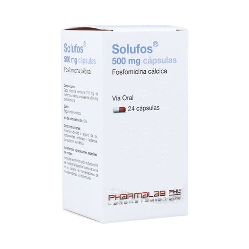 Solufos 500 Mg 24 Capsulas (Fosfomicina)