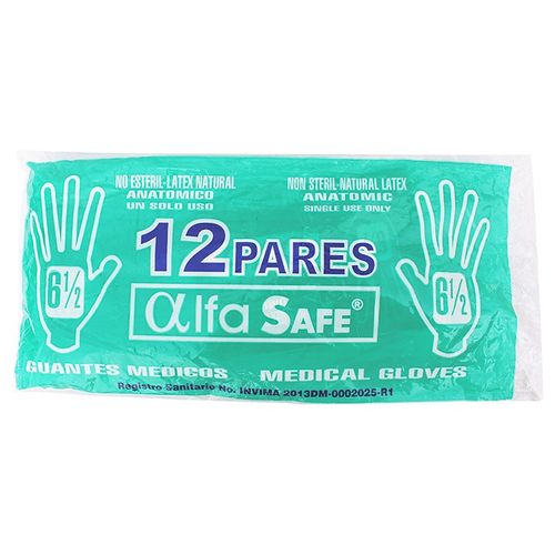 Guante Cirugia Alfa 6 1/2 12 Unidades