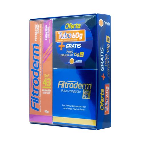 Filtroderm Spf 43 60G+Polvo Canela Spf 30 De 13G