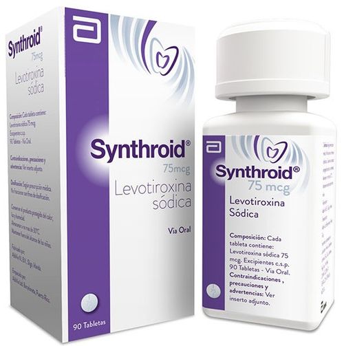 Synthroid 75 Mcg Frasco 90 Tabletas