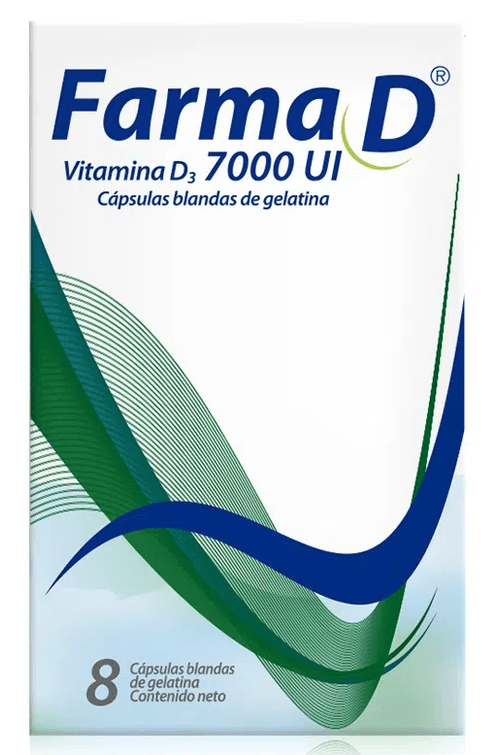 FARMA D 7000 UI (VITAMINA D3) 8 CAPSULAS
