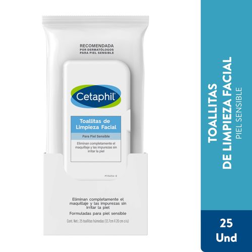 Toallitas De Limpieza Facial 25 Und Cetaphil