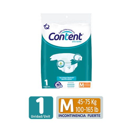 Pañal Content Ultrasec Talla M 1 Unidad