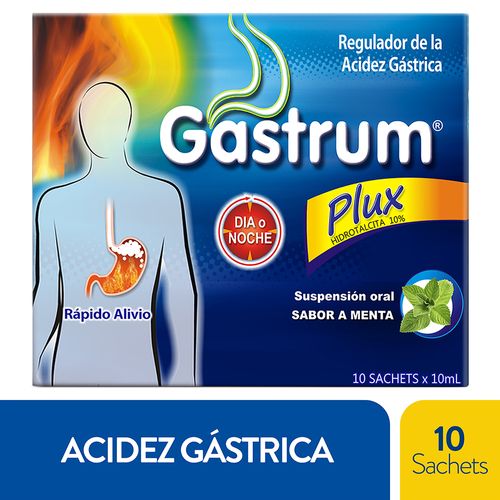 Gastrum Plus Menta 10 Sachets 10 Ml