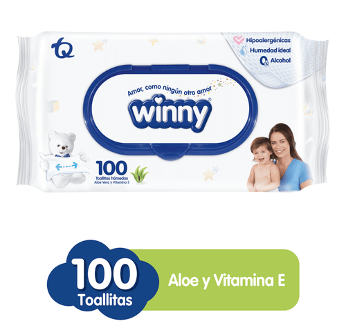 Toallas Winny Aloe 100 Unidades