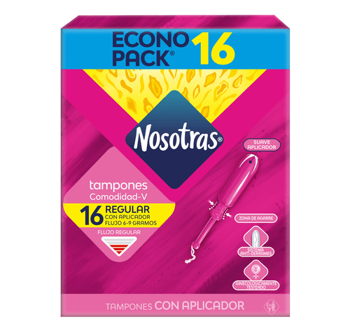 Tampones Nosotras Con Aplicador Regular 16 Unidades