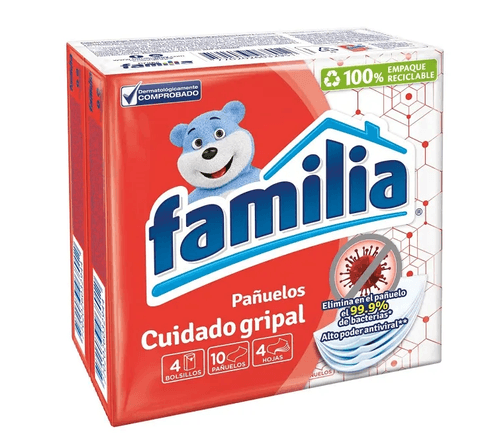 Pañuelos Familia Cuidado Gripal 4 Paquetes