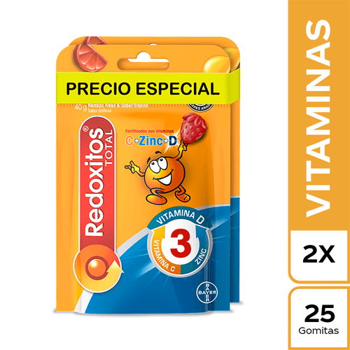 2 Redoxitos Total Gums 25 Unidades Precio Especial