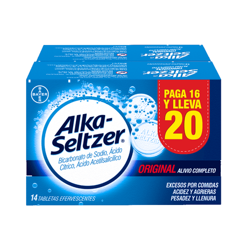 Alka-Seltzer Pague 16 Lleve 20