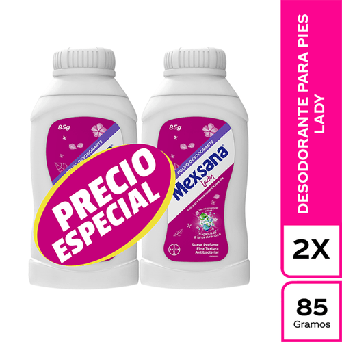 2 Talco Mexsana Lady 85 Gr Superpack