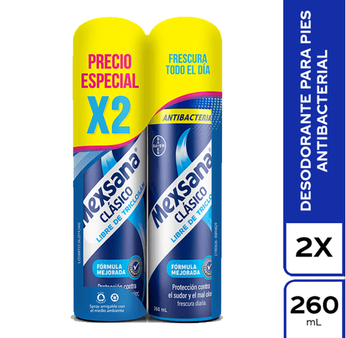 2 Desodorante Mexsana Clasico Spray 260Ml Precio Especial