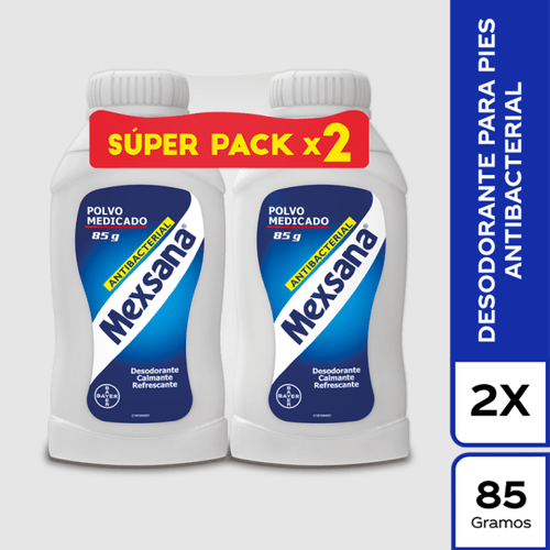 2 Talcos Mexsana 85 Gr Superpack
